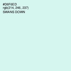 #D6F6ED - Swans Down Color Image